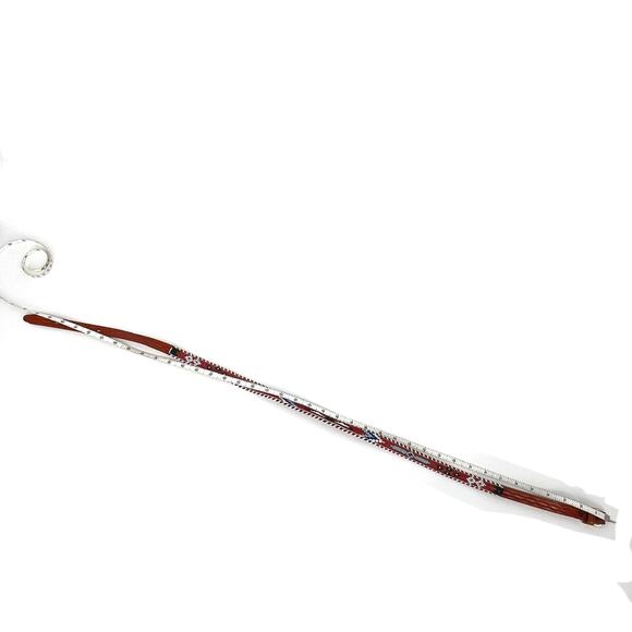 Vintage Hong Kong Native American Beaded Tooled Leather Belt Size 38 - Picture 6 of 7